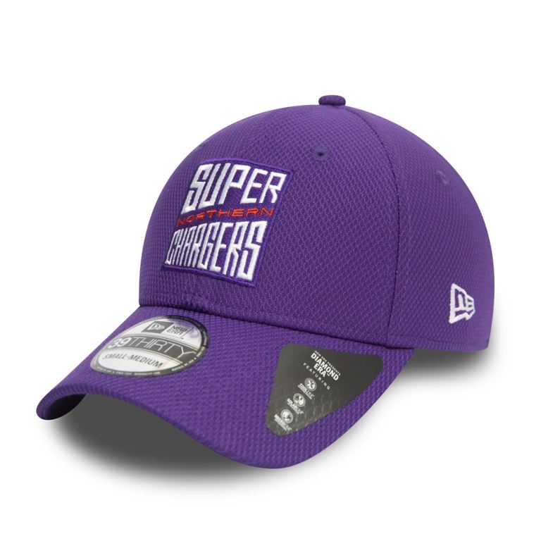 Gorras New Era 39thirty Morados - Super Northern Chargers The Hund Diamond Era 18372FZNE